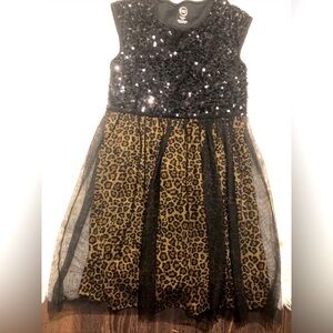 Girls Dress Size 18 XXL  Cheetah Bling Dressy Formal Special Occasion casual